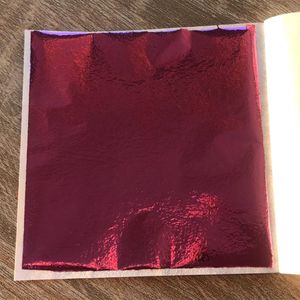 Дзеркальна поталь №19 Темно-рожевий, 25 арк, 80 на 85 мм тріснуті листи