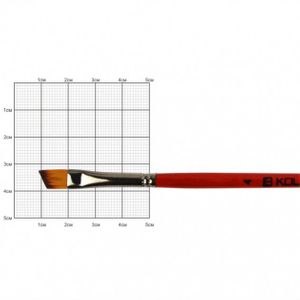 Кисть угловая синтетика, №4, короткая ручка 1097А, Carrot, Kolos (Колос)