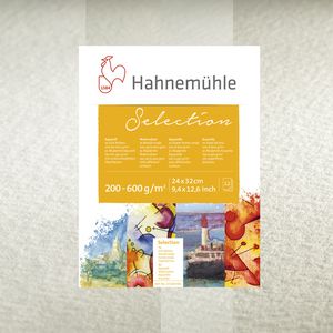 Альбом для акварели, 17х24 см, 12 листов, 200-600 г/м², Selection, Hahnemuhle