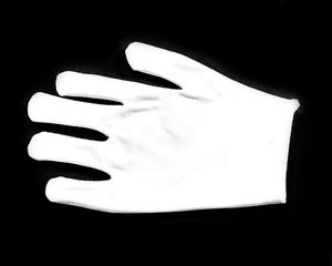 Білі бавовняні рукавички з укороченою манжетою, розмір XL