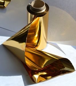 Трансферна дзеркальна поталь в рулонах №2.5 Стандартний золотий, 1 м