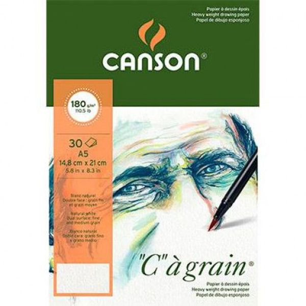 Альбом для ескізів, А5, 30 арк, 180 гр, 148 х 210 мм, Ca Grain, Canson