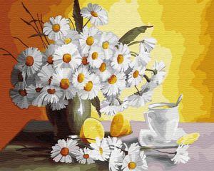 Картина по номерам, Ромашки и лимоны, 40 x 50 см, БрашМи (BrushMe)