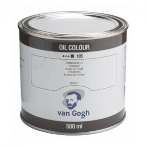 Краска масляная, Белила титановые на сафлоровом масле 105, 500 мл, Ван Гог (Van Gogh)