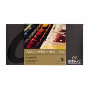 Набор акварельных красок 48 цв.+кисть, метал. коробка, Rembrandt De Luxe, кюветы