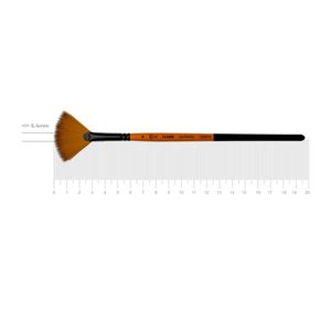 Кисть веерная синтетика, №4, короткая ручка FLAME 1368FN, ROSA