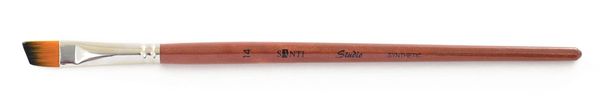 Кисть угловая, синтетика, короткая ручка, №14, Santi Studio