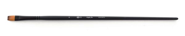 Кисть плоская, синтетика, длинная ручка, №4, Санти(Santi Highly Pro)