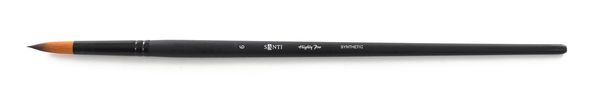 Кисть круглая, синтетика, длинная ручка, №6, Санти(Santi Highly Pro)
