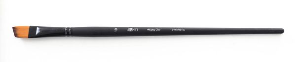 Пензель кутовий, синтетика, довга ручка, №10, Santi Highly Pro