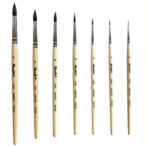 Кисть круглая белка, №0, короткая ручка 1410,  Рублёв (Roubloff)