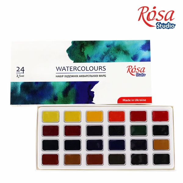 Набор акварельных красок 24 цв, Rosa Studio