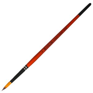 Кисть круглая синтетика, №6, короткая ручка 1097R, Carrot, Kolos (Колос)