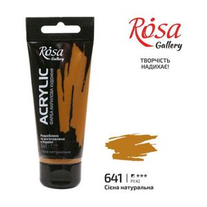 Краска акриловая, Сиена натуральная 641, 60 мл, ROSA Gallery