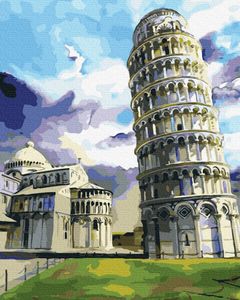 Картина по номерам, Пизанская башня, 40 x 50 см, БрашМи (BrushMe)