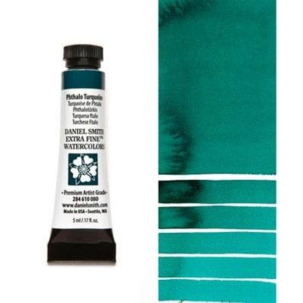 Акварельная краска, Фтало-бирюзовый Phthalo Turquoise, s1, 5 мл, Дэниэль Смит (Daniel Smith)
