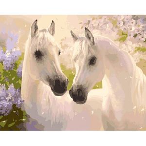 Картина по номерам, Пара лошадей, 40 х 50 см, Идейка КНО2433