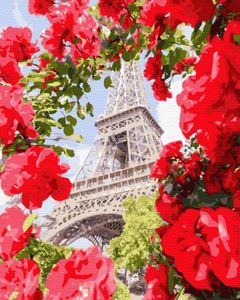 Картина по номерам, Париж в цветах, 40 на 50 см, GX32312, Брашми (Brushme)