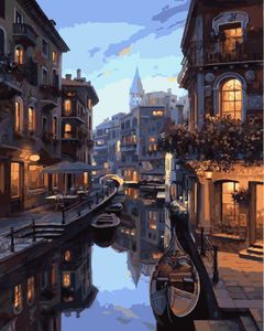 Картина по номерам, Ночная Венеция, 40 x 50 см, БрашМи (BrushMe)