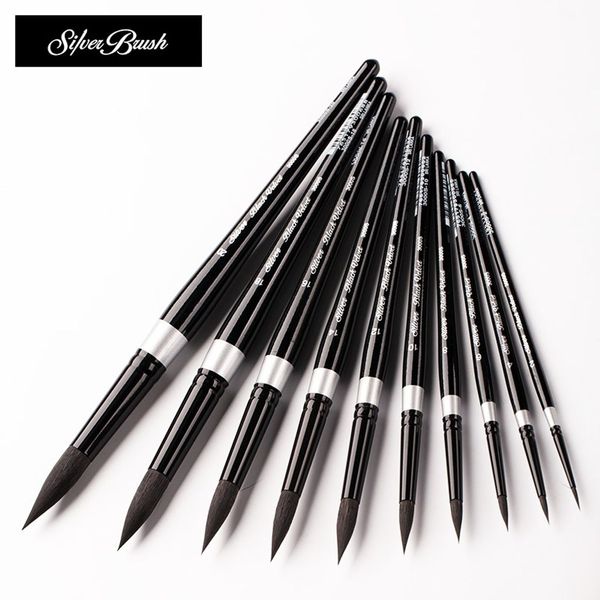 Купити Silver Brush #8 білка мікс Black Velvet 3000S пензлик