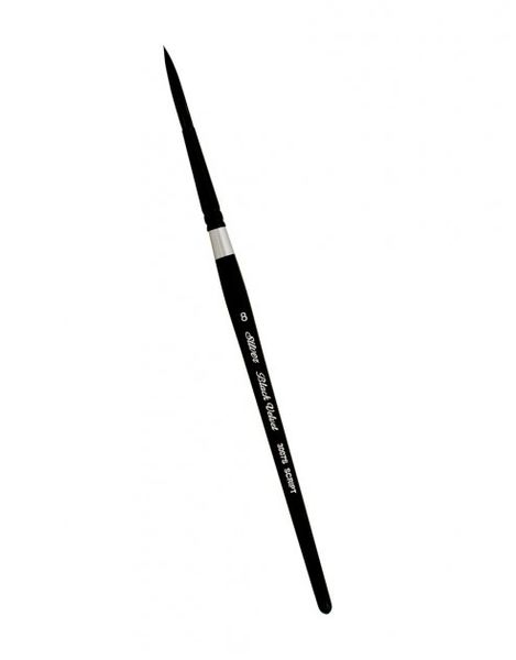 Пензлик лайнер білка мікс, №8 (5мм), Black Velvet 3007S, Сильвер Браш (Silver Brush)