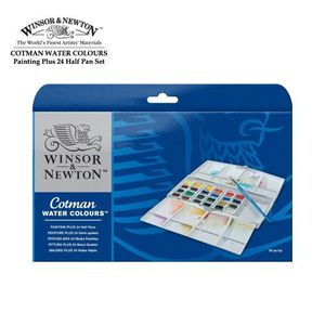 Набор акварельных красок 24 цв + кисточка, плаcт. бокс, Winsor Cotman Painting 24 Set