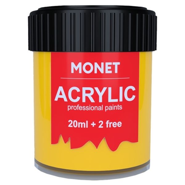 Краска акриловая, Желтая 22 мл, Monet (23)