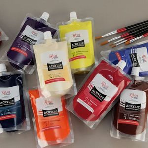 Фарба акрилова, Оливкова, 200 мл, ROSA Studio 441