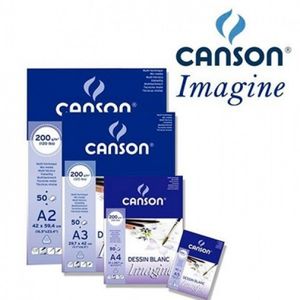 Блок бумаги для акварели, А3, 50 листов, 200 гр, 297х420мм, Mix Media Imagine, Кансон (Canson)