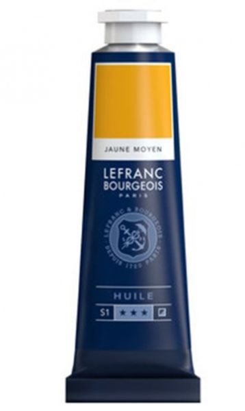 Фарба олійна, Середній жовтий, №198, 40 мл, Lefranc Fine, Medium yellow