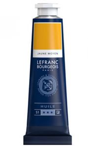 Фарба олійна, Середній жовтий, №198, 40 мл, Lefranc Fine, Medium yellow