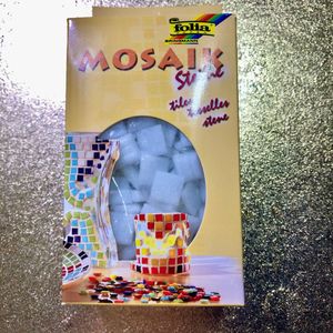 Мозаїка біла Folia Mosaic-glass tiles 200 гр, 10x10 мм, 300 шт