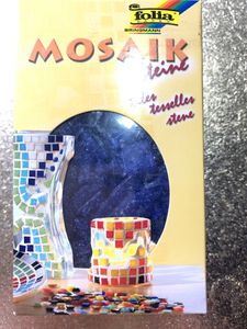 Мозаика ультрамариновый №36 Ultramarine 200 гр, 10x10 мм, 300 шт, Folia Mosaic-glass tiles