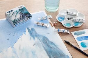 Акварельна фарба з грануляцією, Glacier turquoise, Бірюзовий, туба 15мл, AQ 14, Horadam, Schmincke 962