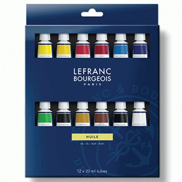 Набор масляных красок, 12 цв, 20 мл, Lefranc Fine