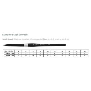Пензлик круглий білка мікс, №4, Black Velvet 3000S, Сильвер Браш (Silver Brush)