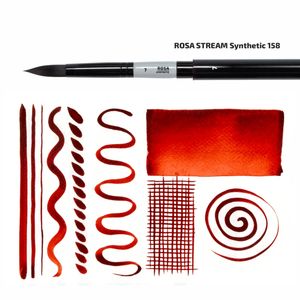 Кисть круглая синтетика №5, короткая ручка TRAVEL BRUSH, STREAM 158