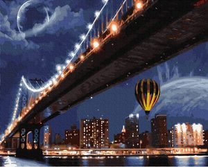 Картина по номерам, Огни ночного города, 40 x 50 см, БрашМи (BrushMe)