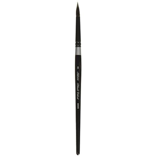 Кисть круглая белка микс, №8, Black Velvet 3000S, Сильвер Браш (Silver Brush)