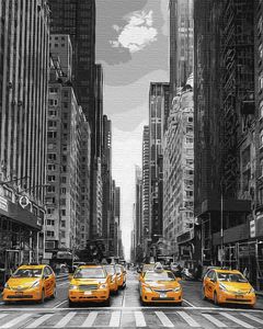 Картина по номерам, Такси Нью-Йорка, 40 x 50 см, БрашМи (BrushMe)