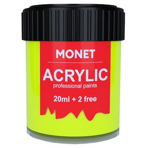 Краска акриловая, Лимонная флуоресцентная 22 мл, Monet (F1)