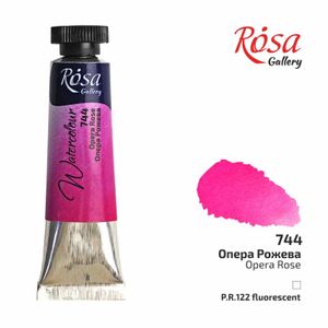 Краска акварельная, Опера розовая 744, туба, 10 мл, ROSA Gallery