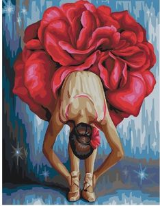 Картина по номерам, Цветочная балерина, 40 x 50 см, БрашМи (BrushMe)