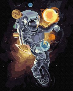 Картина по номерам, Космический жонглер 40 на 50 см, GX34813, БрашМи (BrushMe)