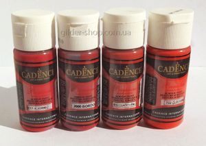 Акриловая краска, №0011 Кроваво-красный, 25 мл, Premium Acrylic Paint, Каденс (Cadence)