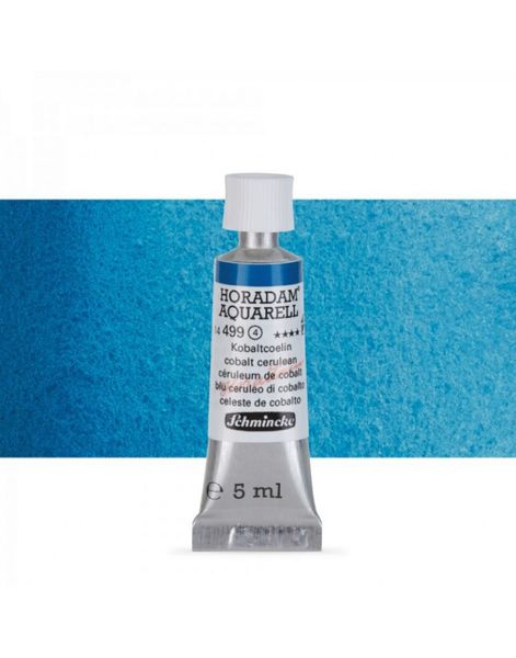 Акварельная краска, Кобальт лазурный Cobalt cerulean, туба 5 мл, AQ 14, Horadam, Schmincke 499
