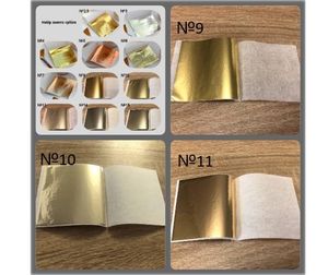 Набір №2 дзеркальної поталі "Золото-срібло" 14 кол по 2 арк для дизайна