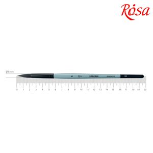 Кисть круглая синтетика, №6, короткая ручка STREAM 132 ROSA