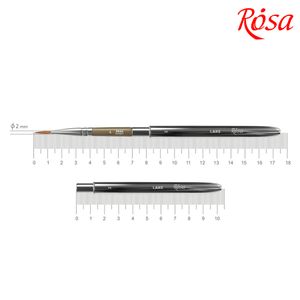 Пензлик круглий мікс соболь/синт TRAVEL BRUSH, LAKE 178, коротка ручка,  Rosa