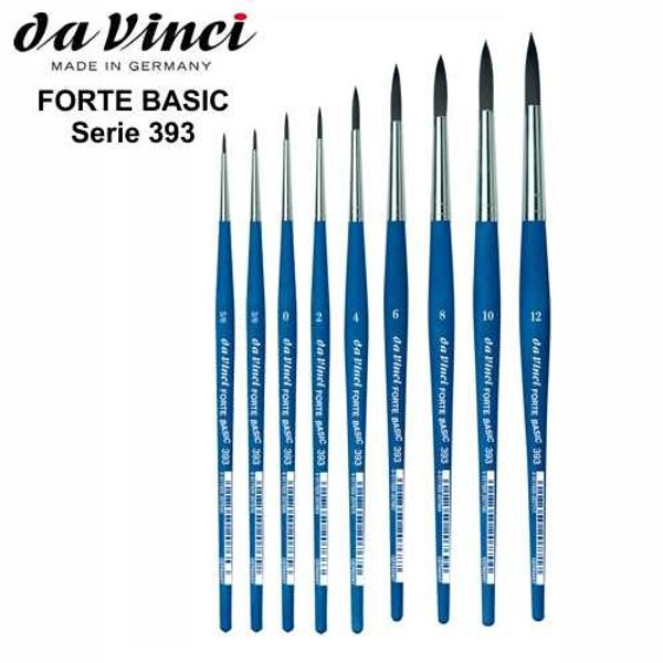 Кисть круглая синт. упругая, №000 (3/0), Forte Basic 393, da Vinci